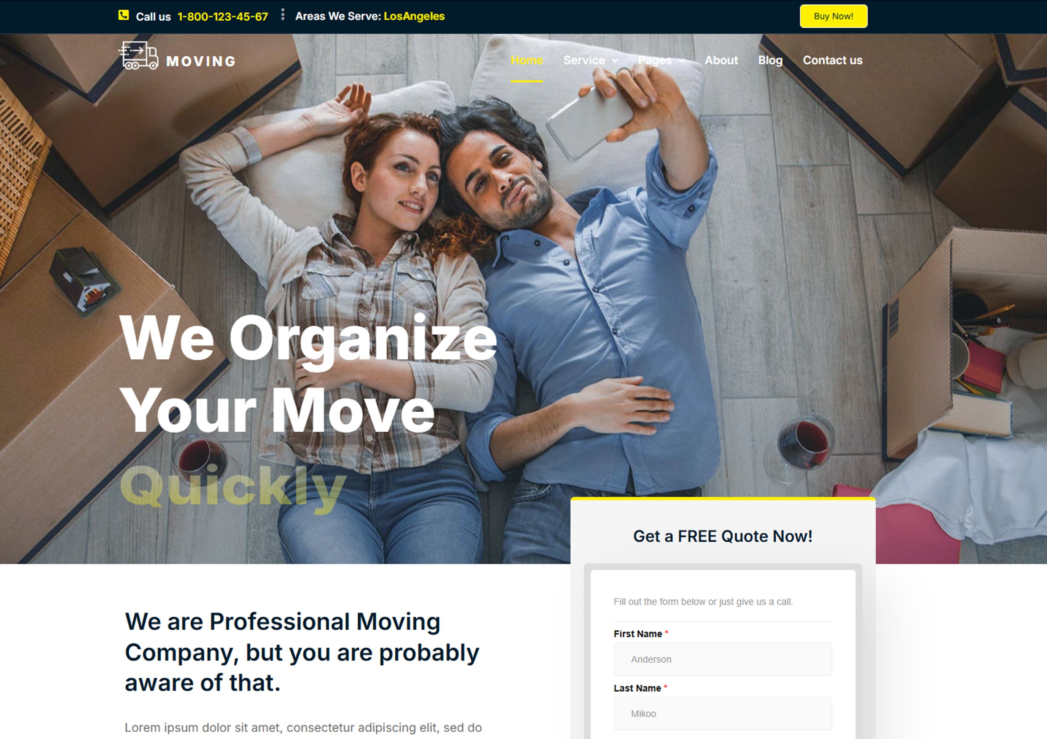 Local Business Homepage Mockup